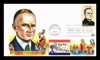 Dr Jim Stamps Us Calvin Coolidge Presidents Gill Craft First Day Of Issue Cover