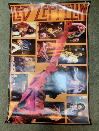 1990’s Scarce Large Vintage Led Zeppelin Rock Concert Music Poster Rare 24”x36”