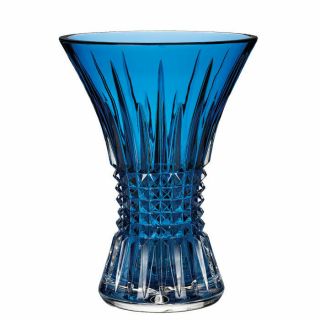 Waterford Lismore Diamond Sapphire 8 " Vase