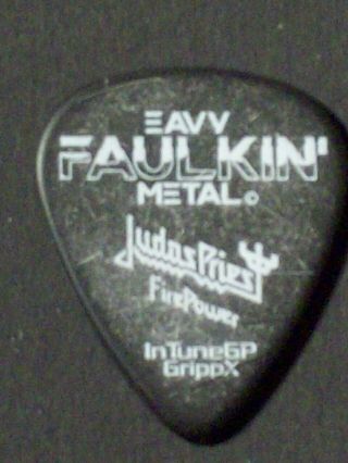 Judas Priest Richie Faulkner Guitar Pick 2019 Firepower Tour Plectrum Eavy Metal