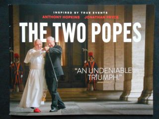 The Two Popes Fyc Promo Press Book Booklet Anthony Hopkins Jonathan Price