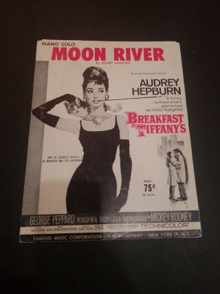 Moon River Sheet Music Audrey Hepburn Breakfast At Tiffany 