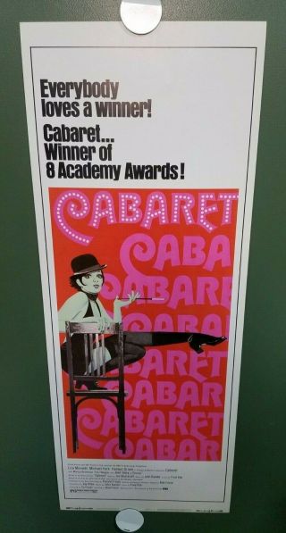 1972 Cabaret Insert Poster 14 " X36 " Liza Minnelli,  Michael York Musical