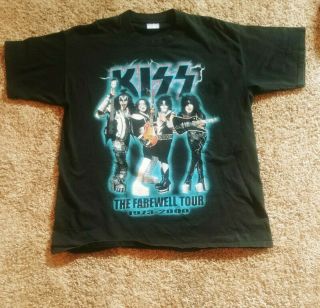 Vintage Kiss The Farewell Tour 1973 - 2000 T - Shirt Size Xl