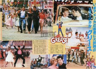 Olivia Newton John Travolta Grease 1978 Japan Picture Clippings 2 - Sheets Ni/q