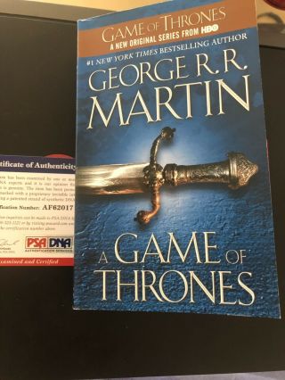 Game of Thrones Autograph George RR Martin Signed Book R R Auto GOT PSA DNA 2