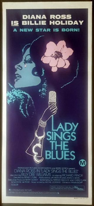 Lady Sings The Blues Daybill Movie Poster Diana Ross Billie Holiday