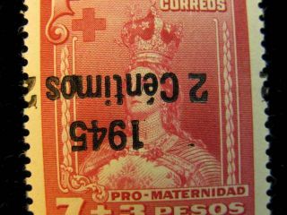 Noblespirit Scarce Paraguay 421 Inverted Overprint Error