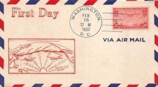 C22 50c China Clipper,  First Day Cover Cachet [e562161]