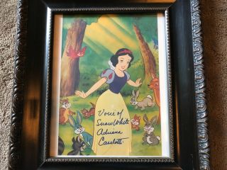 Snow White And The Seven Dwarfs Adriana Caselotti Signed Print With