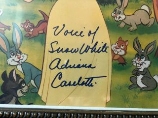 Snow White and the Seven Dwarfs Adriana Caselotti signed print with 2