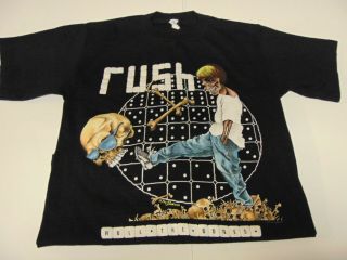 Rock T - Shirt Vintage Authentic Rush Roll The Bones Concert Tour Sz Medium