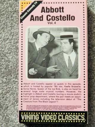 Abbott And Costello Vol 4 (tv) (vhs 1980s) Sonja Henie,  Keefe Brasselle Guest