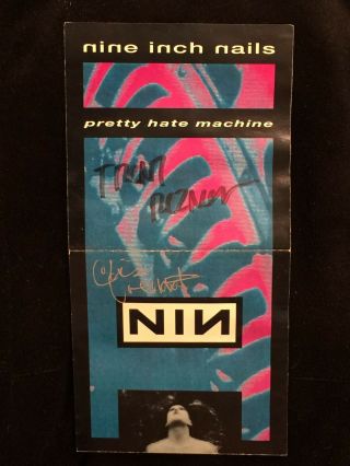 NINE INCH NAILS THE PRETTY HATE MACHINE TRENT REZNOR SIGNED CD AUTOGRAPH NIN 3