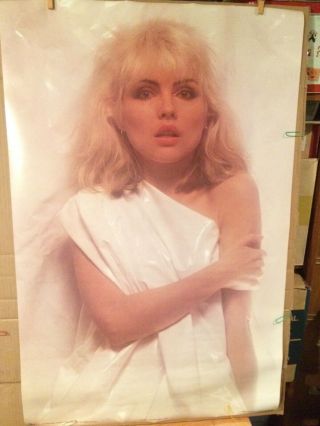Blondie Poster; Deborah Harry In Sheets,  24x38; Glasgow,  Scotland Printing,  1979