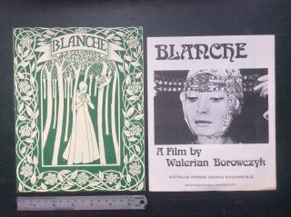 Blanche Rare Movie Pamphlet,  1 Walerian Borowczyk English Cinema Film Flier Rare
