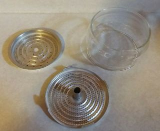 Vintage Pyrex Flameware 6 - 9 Cup Glass Coffee 7759 - B REPLACEMENT BASKET 2