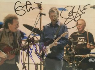 Cream,  Clapton,  Bruce & Baker Hand Signed Autographed 8 X 10 Photo W/coa