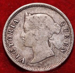 1879 Hong Kong 5 Cents Foreign Coin