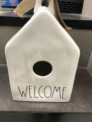 Rae Dunn Birdhouse Welcome Ll 2019 Large Letters By Magenta Htf Rare Dimples