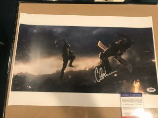Chris Evans Signed Captain America Avengers Poster Photo Psa Certified