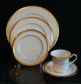 Noritake Chatelaine Gold 5 Piece Place Setting With Tags
