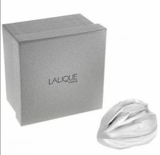 $670 Lalique Crystal Bowl Boite Amour Cage Love 2pc Box French Art Glass MIB 3