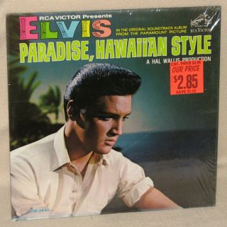 Elvis Presley Paradise,  Hawaiian Style Soundtrack Record Rca Lpm - 3643 W Sleeve