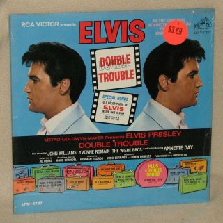 Elvis Presley Double Trouble Soundtrack Record Rca Lpm - 3787 W Sleeve