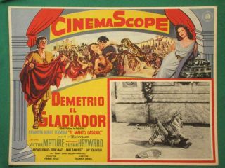 Susan Hayward Demetrius And The Gladiators Victor Mature Mexican Lobby Card