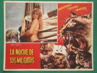 The Night Of A Thousand Cats Horror La Noche De Los Mil Gatos Mxn Lobby Card 2