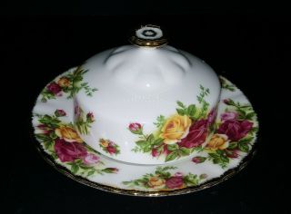 Royal Albert Old Country Roses Covered Butter Dish