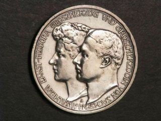 Germany - Saxe - Weimar Eisenach 1910a 3 Mark Wedding Silver Xf