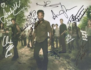 The Walking Dead Cast 8 X 10 Signed By Andrew Lincoln,  Danai Gurira,  Steven,