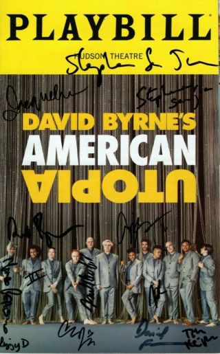 David Byrne American Utopia Musical Signed Autographed Cast Playbill