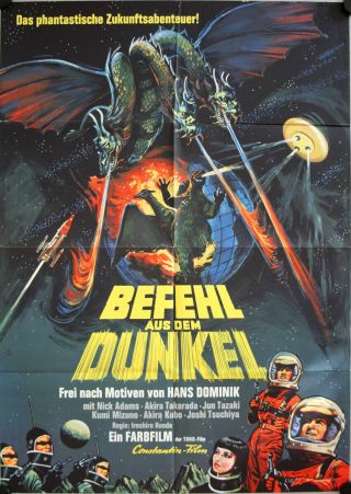 Godzilla Vs.  Monster Zero Befehl Aus Dem Dunkel German Movie Poster A1 Kaijû
