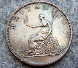 Great Britain George Iii 1807 Half 1/2 Penny Halfpenny,
