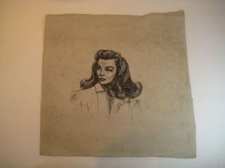 Katharine Katherine Hepburn Art Portrait Pen & Ink Drawing Famous Actor