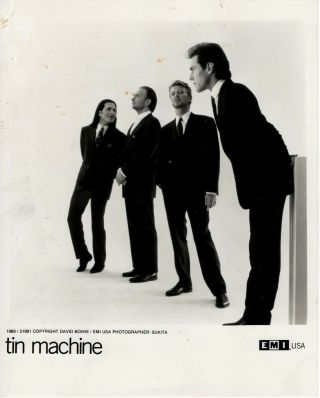 David Bowie 1989 Tin Machine Emi Promo Photo 10 X 8