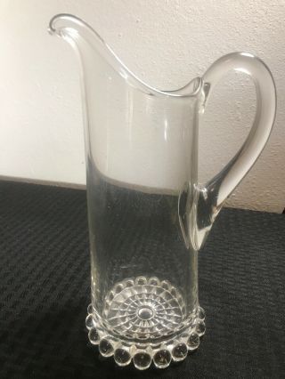Eapg Atlas Pattern Water Pitcher Bryce Bros.  Clear Glass Pitcher