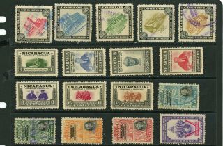 111 NICARAGUAN Stamps Regular Issues,  Airmails,  1940 ' s and 50 ' s 2