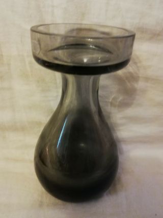 Wedgwood Smokey Grey Glass Hyacinth Bulb Vase