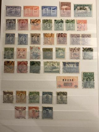 Stockbook Page Of Very Old Stamps From China (alb 11)