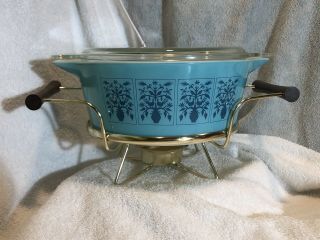 Pyrex Saxony Tree Of Life With Lid And Warming Stand