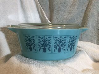 Pyrex Saxony Tree Of Life With Lid and Warming Stand 3