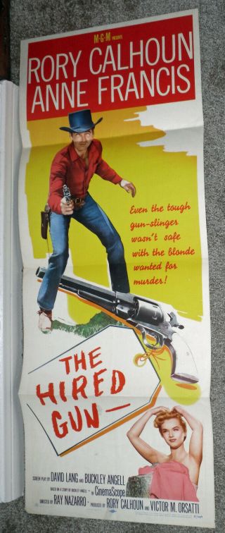The Hired Gun 1957 14x36 Insert Movie Poster Rory Calhoun/anne Francis