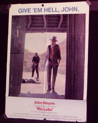 Rio Lobo 1971 One Sheet Movie Poster / John Wayne