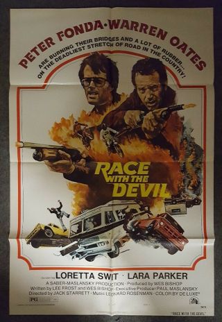 Race With The Devil 1975 Folded One Sheet Movie Poster,  Warren Oates