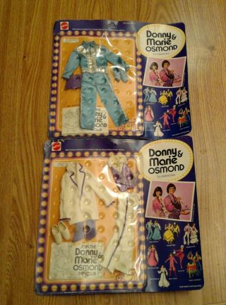 Danny & Marie Osmond T.  V.  Fashions Outfits 1976 Nm - In Packages W/ Fan Club Card