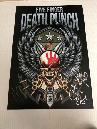 Five Finger Death Punch Hand - Signed Poster